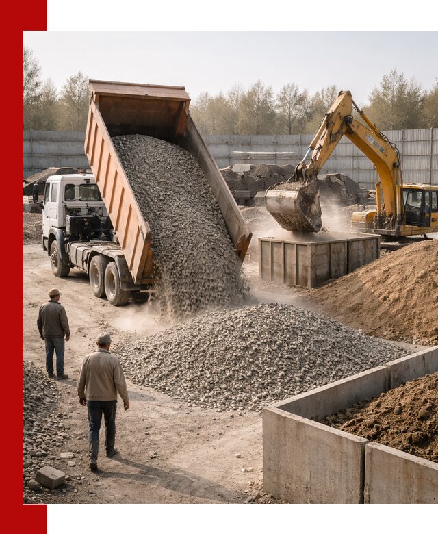 Доставка нерудных материалов с погрузкой и разгрузкой в Спасске-Дальнем