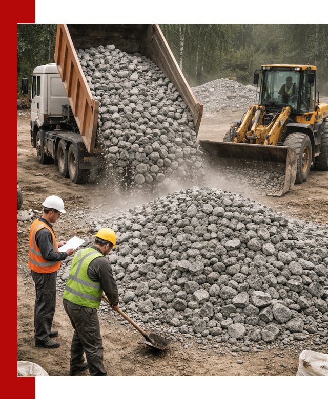 Гранитный щебень фракция 70-150 доставка в Спасске-Дальнем