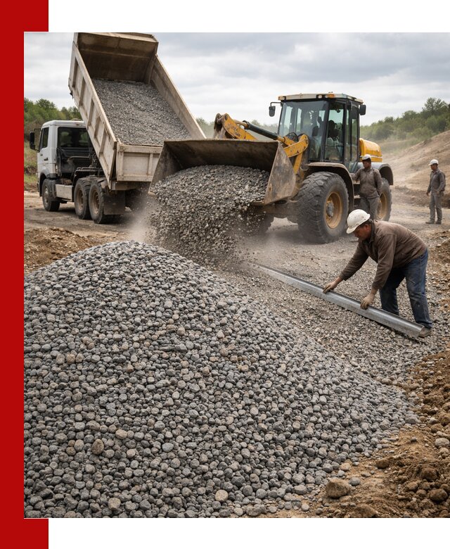 Гравийный щебень фракция 5-20 с доставкой в Спасске-Дальнем