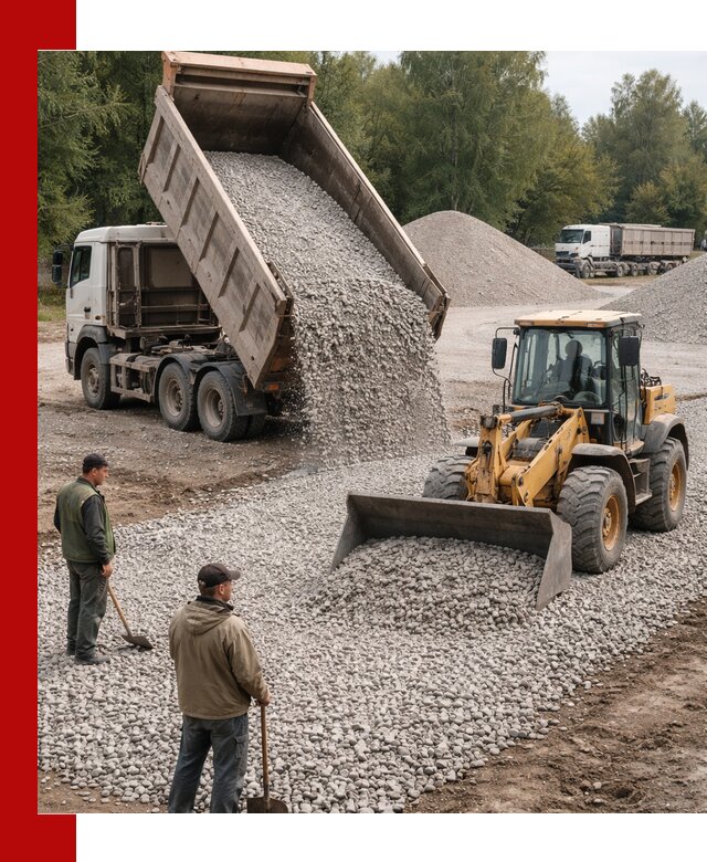 Купить гравийный щебень фракция 20-40 в Спасске-Дальнем с доставкой