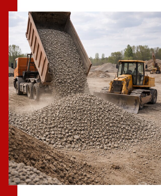 Доставка гравийного щебня фракции 40-70 в Спасске-Дальнем