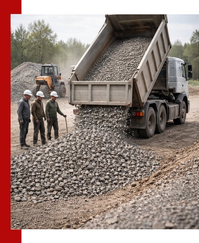 Доставка гравийного щебня фракции 70-120 в Спасске-Дальнем