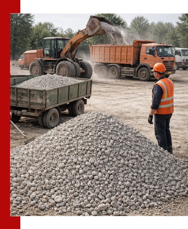 Доставка известнякового щебня фракция 20–40 в Спасске-Дальнем