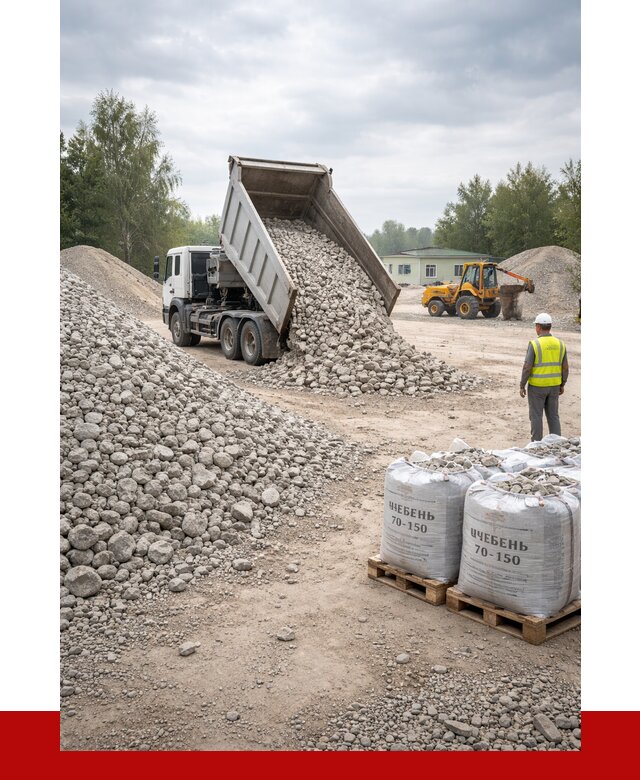 Известняковый щебень фракция 70-150 в Спасске-Дальнем от 1293 р. | ПРОНЕРУДСпс