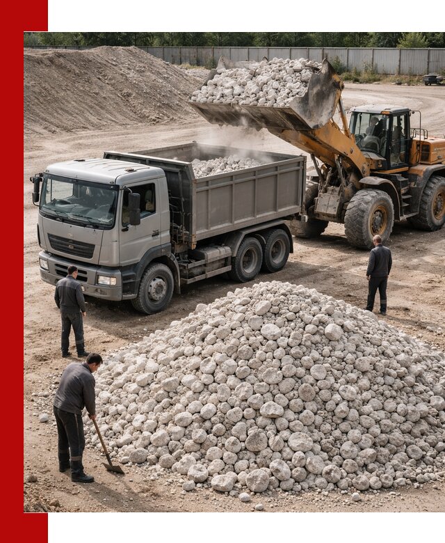 Известняковый щебень фракция 70–150 с доставкой в Спасске-Дальнем