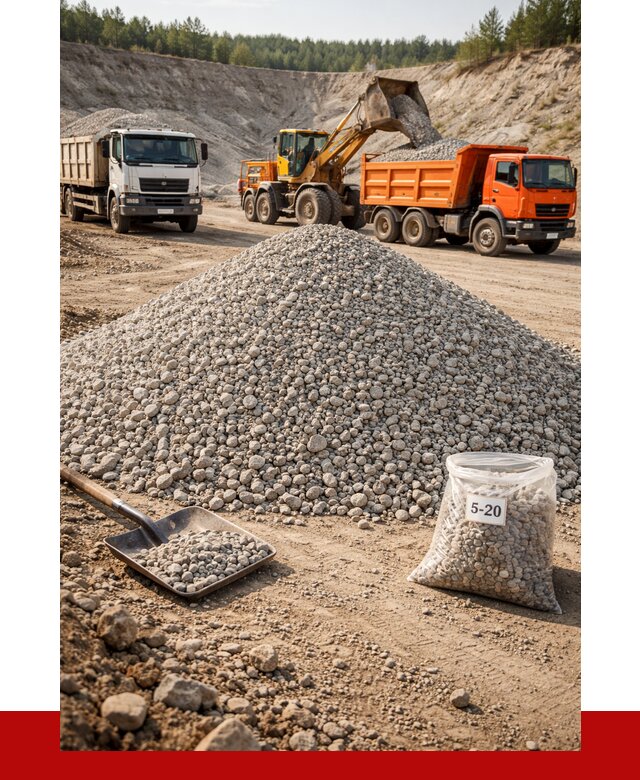 Доломитовый щебень фр. 5-20 в Спасске-Дальнем от 4346 р. | ПРОНЕРУДСпс
