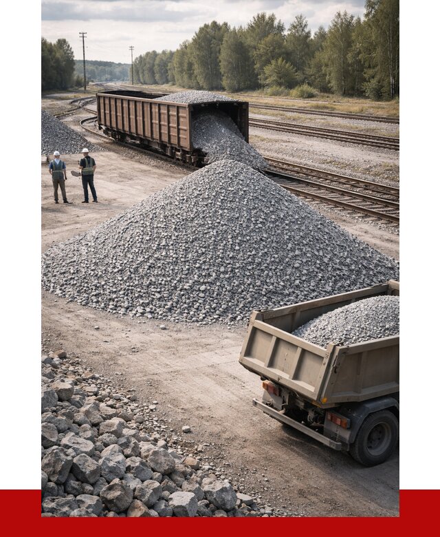 Железнодорожный щебень 20-60 в Спасске-Дальнем от 1759 р. | ПРОНЕРУДСпс