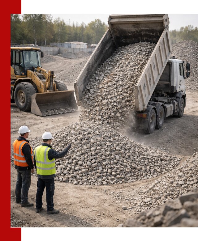 Вторичный щебень фракция 40–70 доставка в Спасске-Дальнем