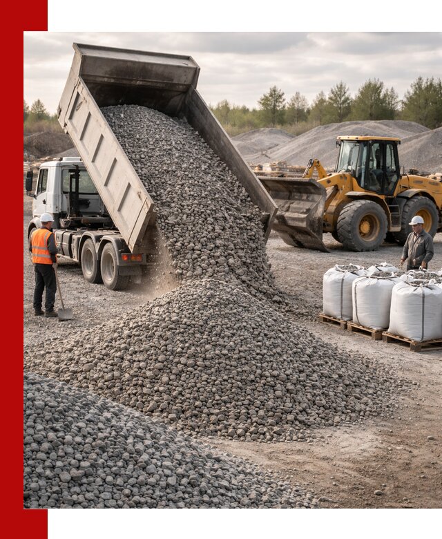Бетонный щебень фракция 5–20 с доставкой в Спасске-Дальнем