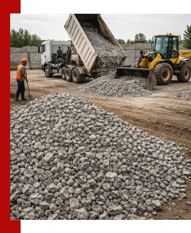 Доставка бетонного щебня фракции 40-70 в Спасске-Дальнем