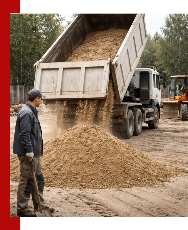 Доставка и продажа песка с разгрузкой в Спасске-Дальнем