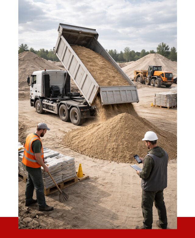 Карьерный песок с доставкой в Спасске-Дальнем от 3725 р. ПРОНЕРУДСпс