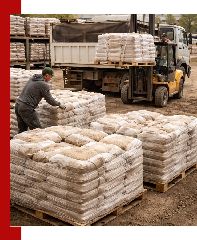 Карьерный песок в мешках с доставкой в Спасске-Дальнем