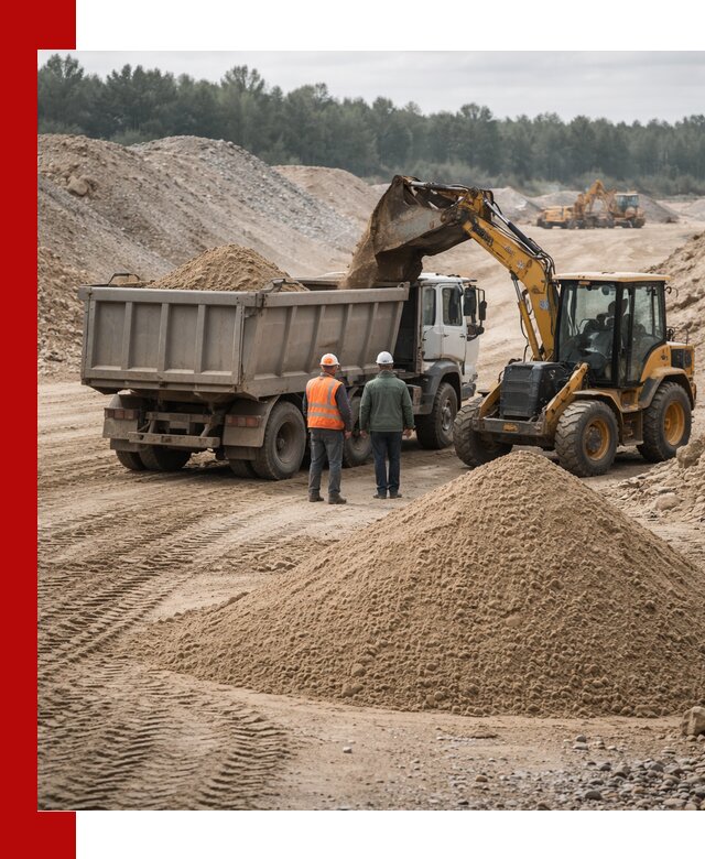 Карьерный среднезернистый песок с доставкой в Спасске-Дальнем