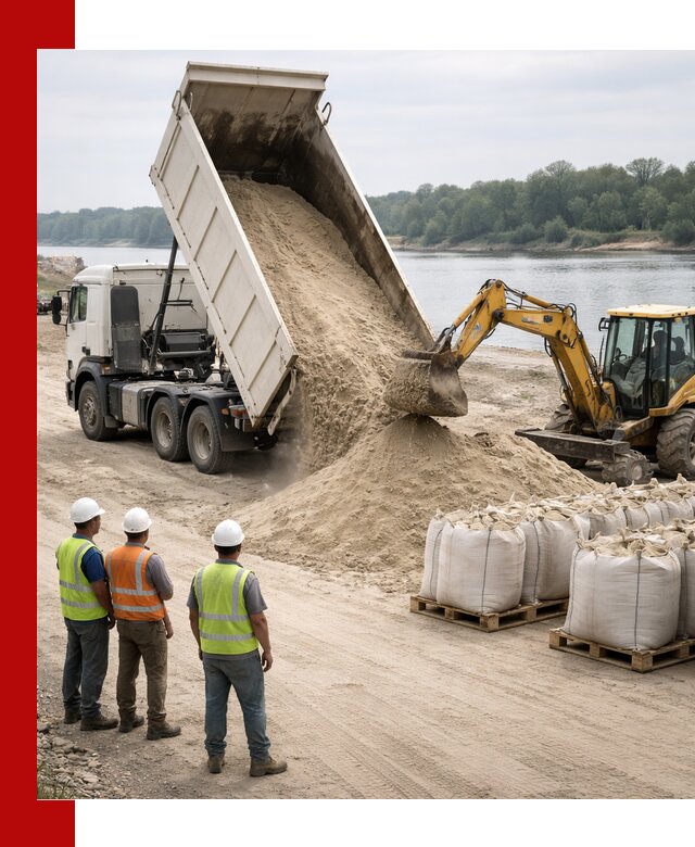 Доставка речного песка в Спасске-Дальнем самосвалами и погрузкой