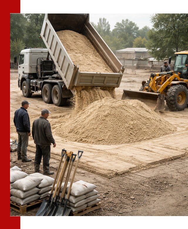 Доставка мытого песка в Спасске-Дальнем с самосвалами по выгодной цене