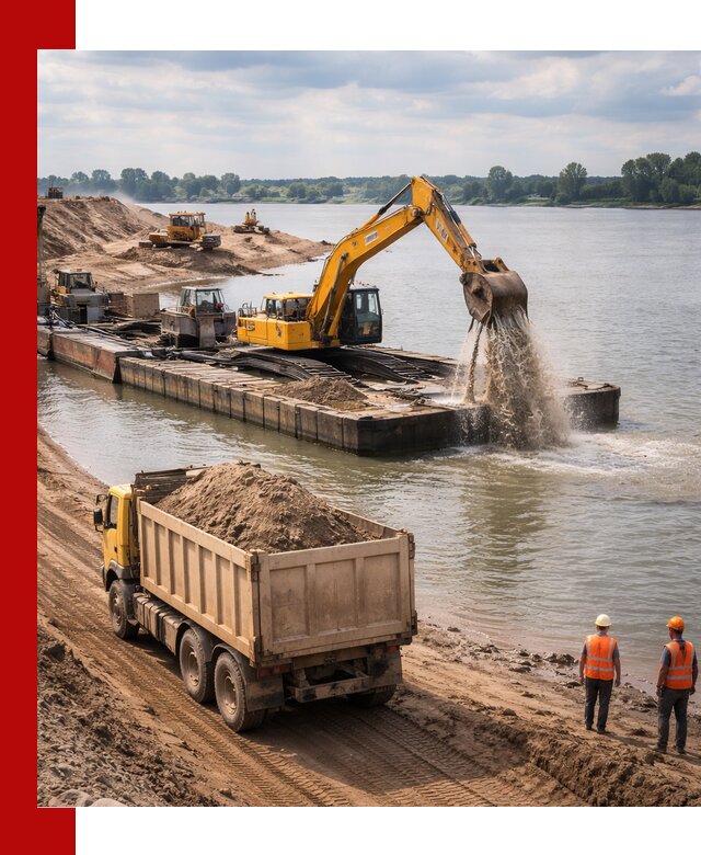 Намывной песок с доставкой в Спасске-Дальнем оптом и в розницу