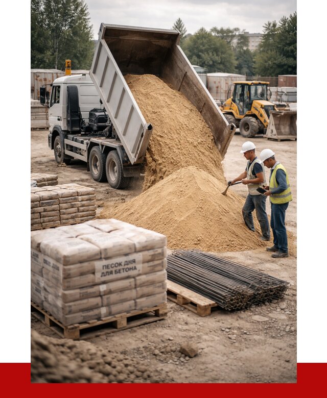 Песок для бетона в Спасске-Дальнем от 2587 р. с доставкой, ПРОНЕРУДСпс