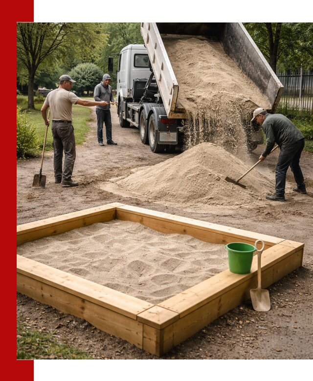 Песок для песочницы с доставкой в Спасске-Дальнем недорого и чистый