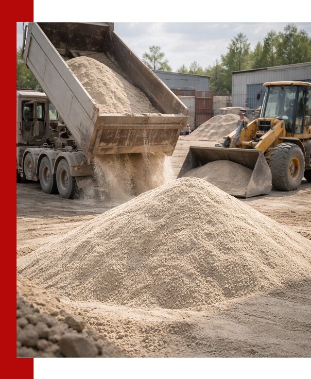 Кварцевый песок с доставкой в Спасске-Дальнем для строительных работ