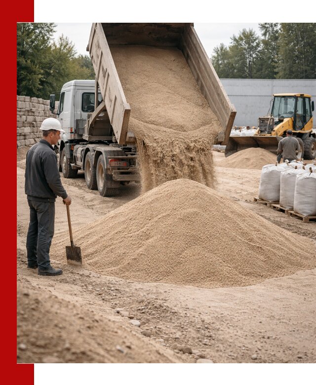 Кварцевый песок фракция 0–3 мм с доставкой в Спасске-Дальнем