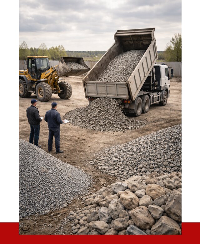 Гравий и камень с доставкой в Спасске-Дальнем от 4346 р. - ПРОНЕРУДСпс