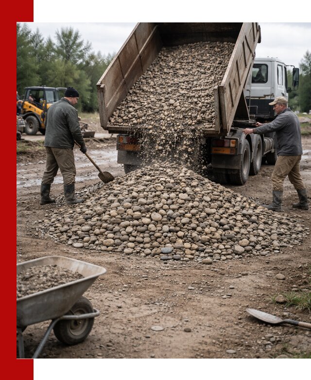 Доставка гальки речной оптом и в розницу в Спасске-Дальнем