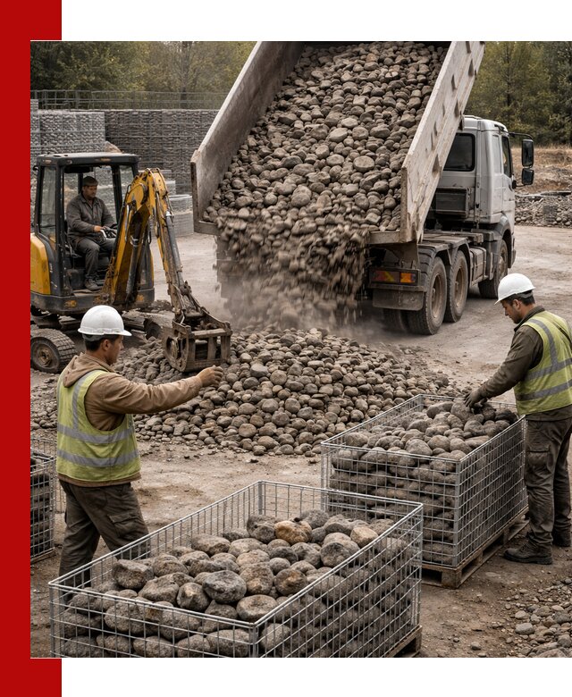 Камень для габионов фракция 100–201 в Спасске-Дальнем