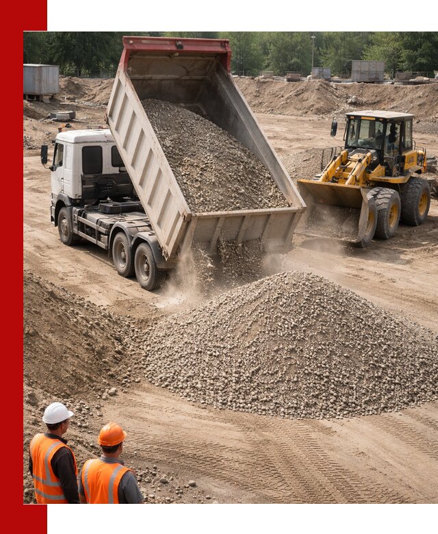 Щебень с песком (ЩГПС С2) с доставкой в Спасске-Дальнем