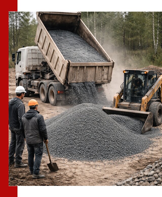 Гранитный отсев 0-5 с доставкой и разгрузкой в Спасске-Дальнем
