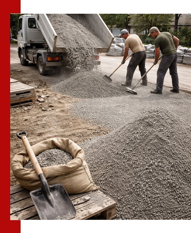 Отсев для тротуарной плитки в Спасске-Дальнем — доставка и укладка