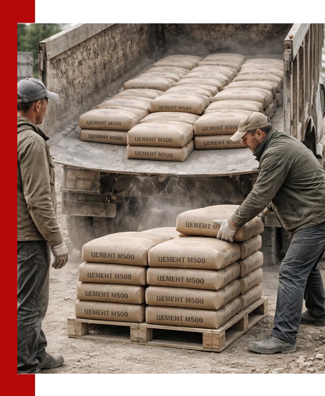 Цемент М500 с доставкой самосвалом в Спасске-Дальнем