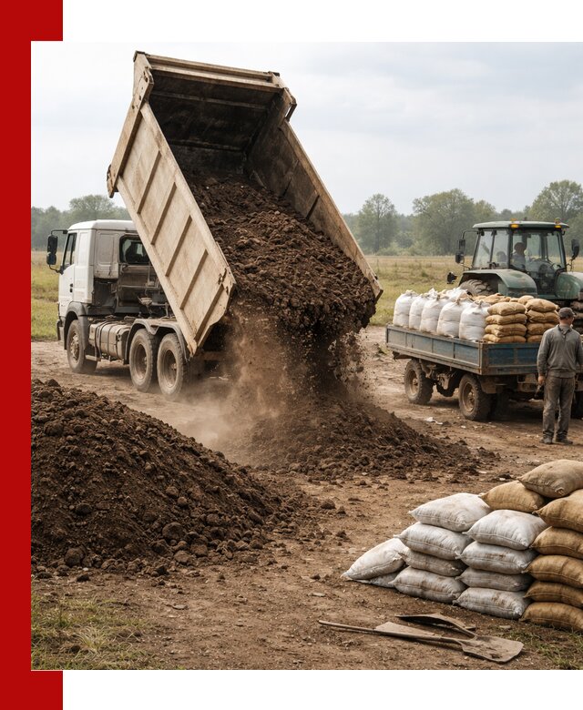 Доставка грунта и удобрений оптом в Спасске-Дальнем для сельхоз и строительства