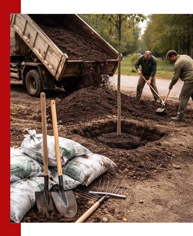 Грунт для посадки деревьев в Спасске-Дальнем — доставка и подготовка почвы