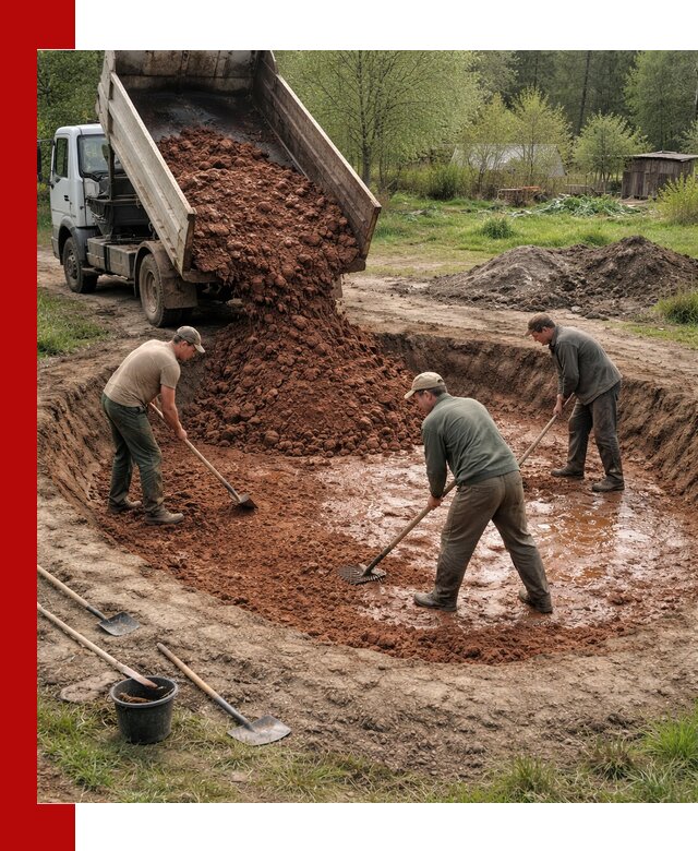 Купить качественную глину для пруда в Спасске-Дальнем