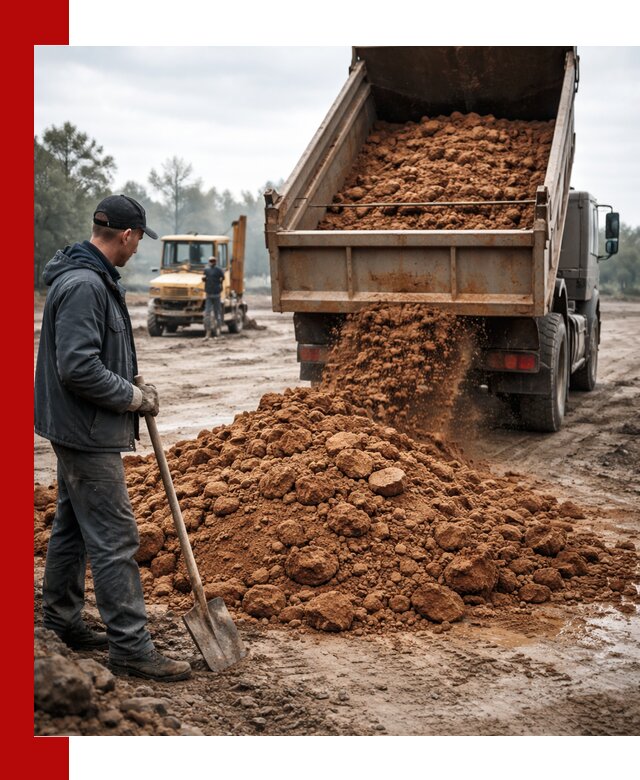 Глина для засыпки в Спасске-Дальнем с доставкой самосвалами