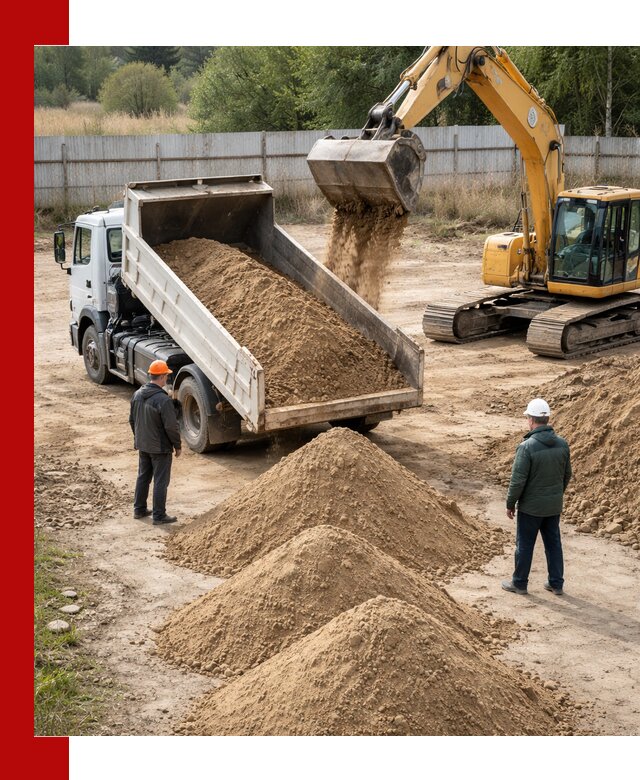 Доставка супеси вагонными и автопартиями в Спасске-Дальнем