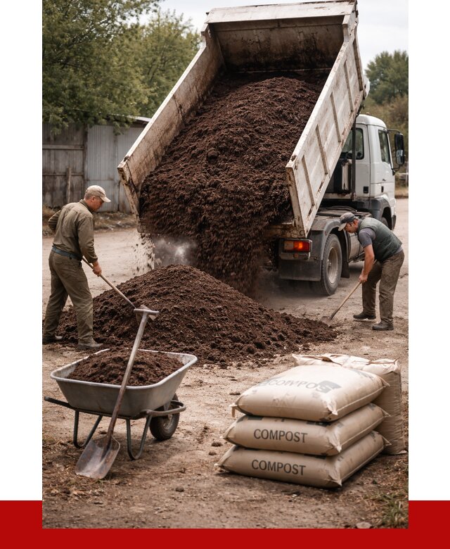 Купить компост в Спасске-Дальнем от 4346 р. за куб с доставкой | ПРОНЕРУДСпс