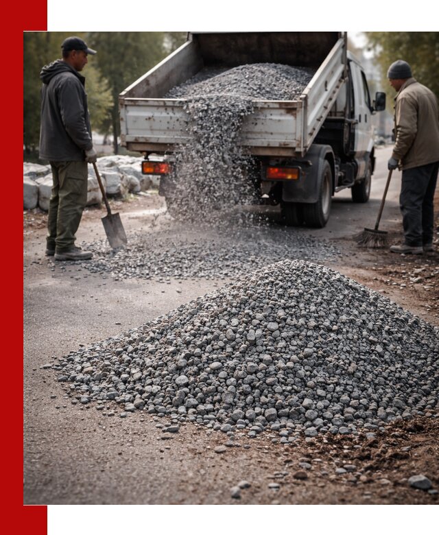 Гранитная крошка для посыпки дорог и тротуаров в Спасске-Дальнем