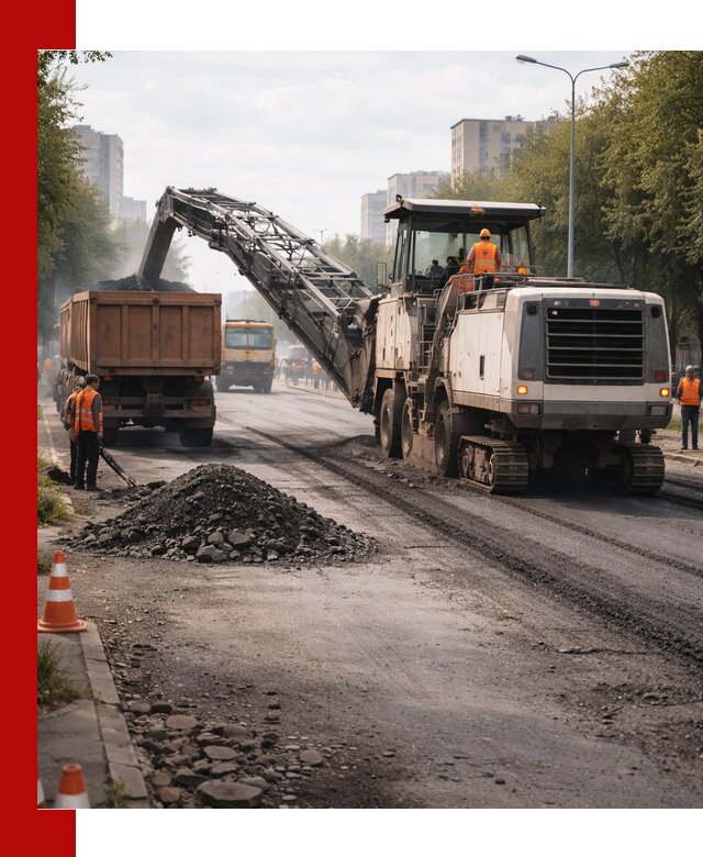 Фрезерованный асфальт в Спасске-Дальнем — удаление и вывоз старого покрытия
