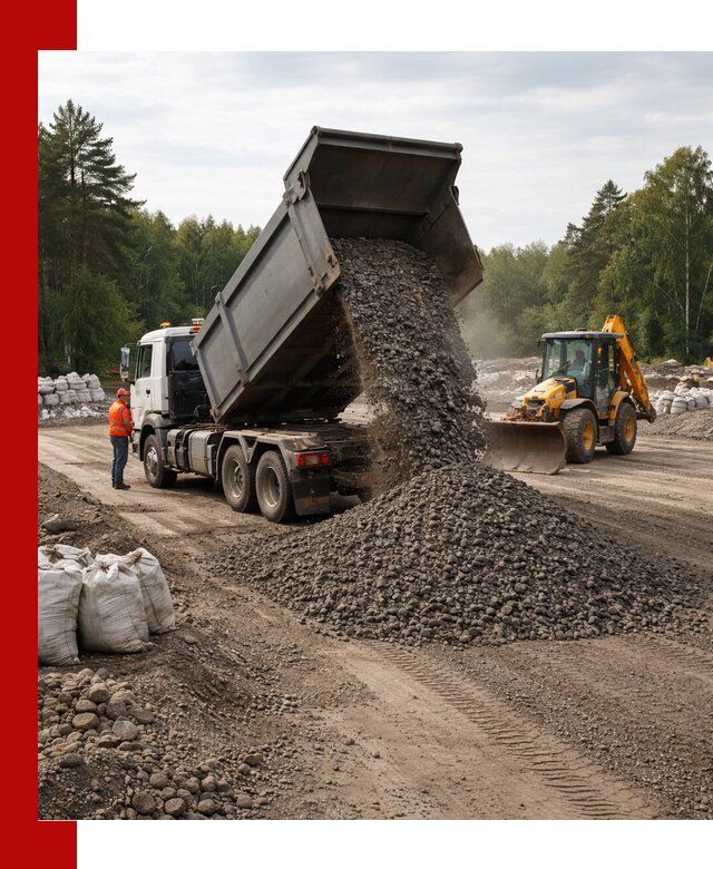 Доставка дробленого асфальта в Спасске-Дальнем для дорожных работ