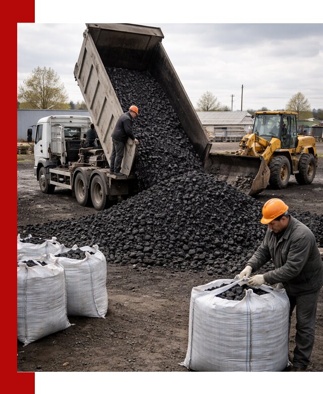 Доставка каменного угля в Спасске-Дальнем оптом и в розницу