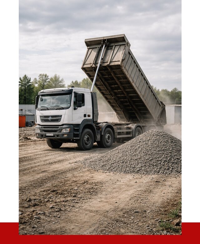 Доставка самосвалом 40 кубов в Спасске-Дальнем от 9312 р. | ПРОНЕРУДСпс