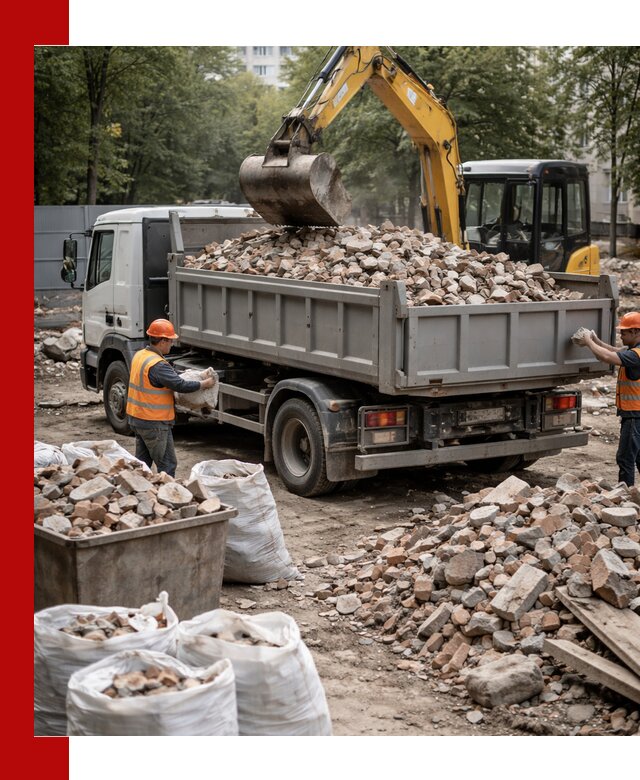 Вывоз строительного мусора в Спасске-Дальнем с самосвалами и контейнерами