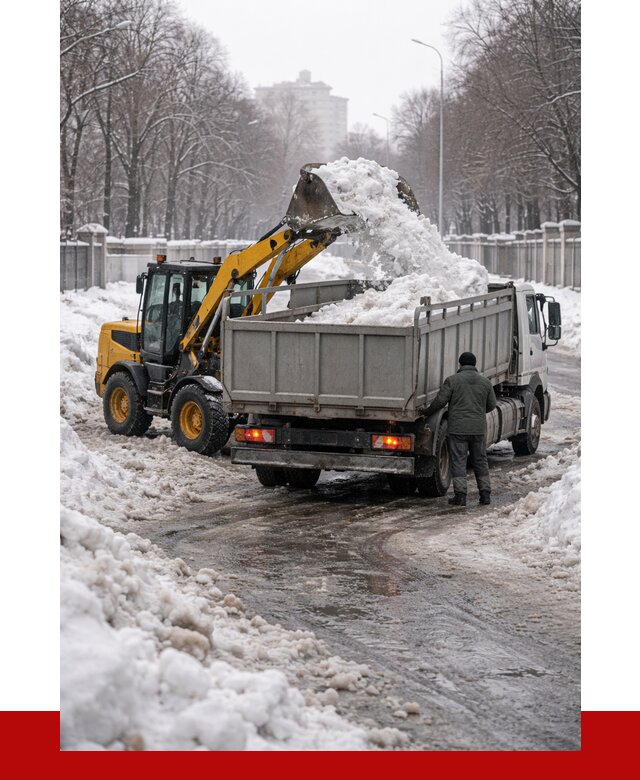 Вывоз снега с погрузкой в Спасске-Дальнем от 3621 р. ПРОНЕРУДСпс