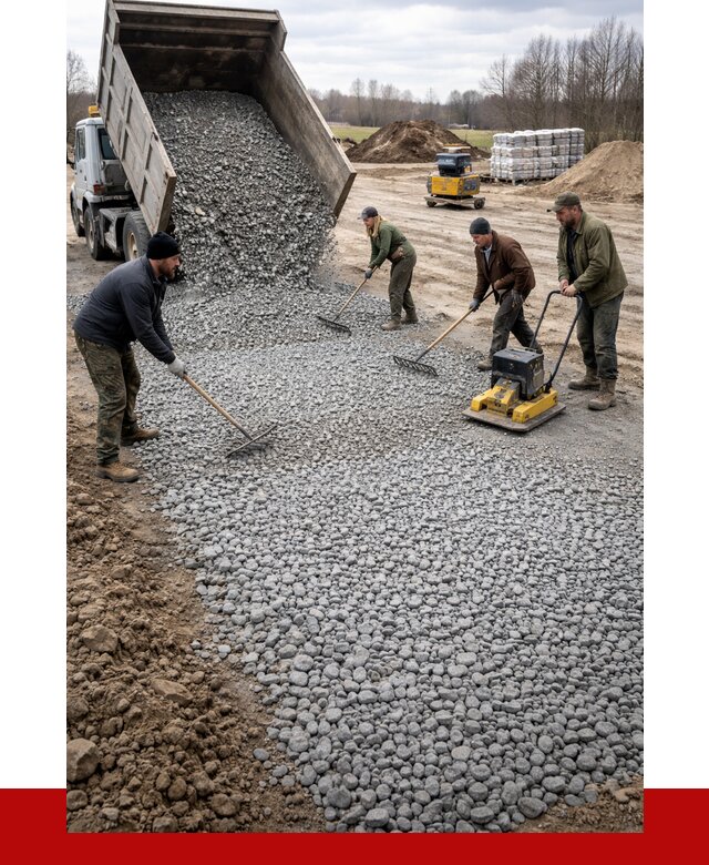Устройство щебеночной подушки в Спасске-Дальнем от 4656 р. ПРОНЕРУДСпс